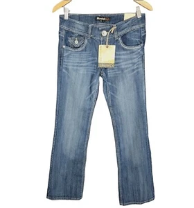 Rewind Women's Flare Low Rise Bootcut Medium Wash Denim Size 5 Jeans - Picture 1 of 13