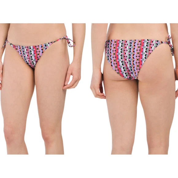 NWT - ONIA X DVF "Kate" Geo-Print Side-Tie Low-Rise Bikini Bottom, Multi - Small - Image 1 of 1