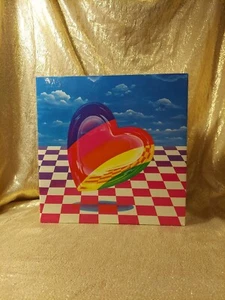 Vintage 80s 1988 Lisa Frank Photo Album Binder Checker Board Rainbow Heart READ - Picture 1 of 15
