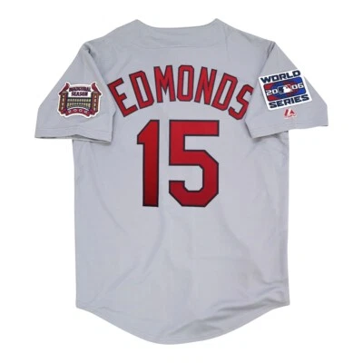 Jim Edmonds St. Louis Cardinals 2006 World Series Road Jersey Men's (S-3XL) - Image 1 of 4