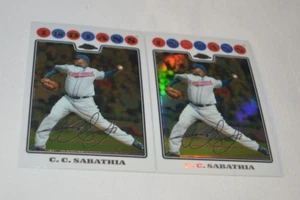 Topps 2008 cromo - C.C. Tarjeta de indios Sabathia P Cleveland # 75 y refractor - Imagen 1 de 4