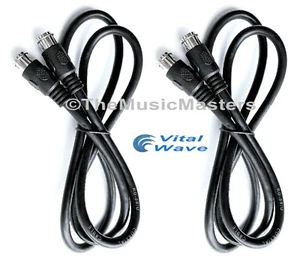 2X Black 3ft PUSH-ON Coaxial Digital Video Cable TV Satellite Antenna Wire VWLTW - Picture 1 of 7