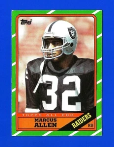 1986 Topps Football #62 Marcus Allen NRMINT + HOF LOS ANGELES RAIDERS (SB3) - Bild 1 von 1