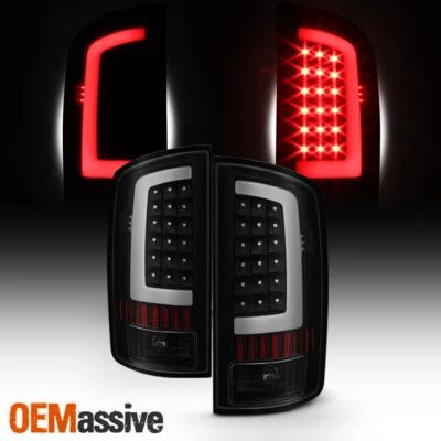 Fit 2002-2006 Dodge Ram 1500 2003-2006 2500/3500 LED Bar Tail Lights Black Smoke - Image 1 of 4