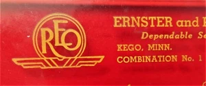REO Truck Service Kego MN Ernster & Pooler Combination Square No1 Ruler Lake 23 - Picture 1 of 3