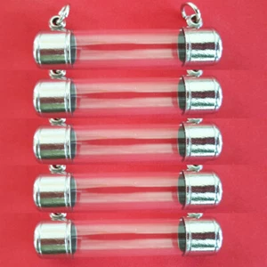 5 PIEZAS Tailandés Hecho a Mano Amuleto Takrud Takrut Tubo Carcasa, Estuche, Marco 2 Ganchos NO.1 - Imagen 1 de 8