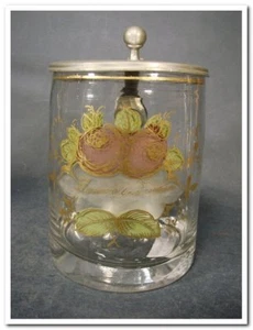 Jarra de cristal, recuerdo. Sur de Alemania o Austria, siglo XIX Rotura de arena. Decoración de rosas. - Imagen 1 de 4