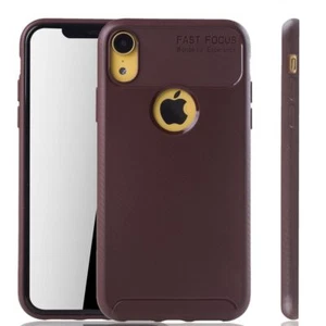 Apple iPhone XR Etui Case Komórka Cover Ochrona Pokrowiec ochronny Bumper Brązowy - Zdjęcie 1 z 4