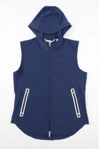 Peter Millar Womens Jameson Flex Adapt Full Zip Hooded Vest Navy M 170$ - Picture 1 of 15