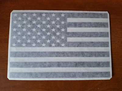 AMERICAN FLAG MATTE BLACK DIE CUT VINYL DECAL STICKER USA MERICA COMMERCIAL GRAD - Image 1 of 3