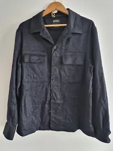 ZEGNA OASI CASHMERE Alba Black Overshirt Size M - Picture 1 of 11