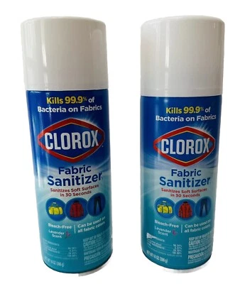 (2) Clorox Fabric Sanitizer Aerosol Spray, Lavender Scent 14 oz  Laundry Care - Image 1 of 4