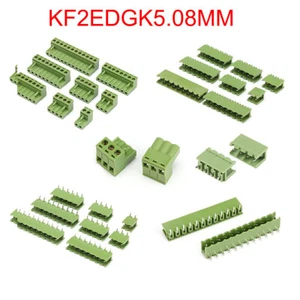 KF2EDGK 5.08mm Buchse/Stecker Schraube Klemme Stecker 300V/15A 2P/3P/4P/5P-12P - Picture 1 of 46