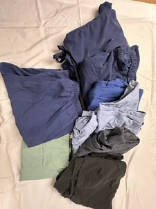 Lot of 6 Women’s Scrub Pants Nursing Medical Elastic Waist Sz Medium, 2 Pants Sm - Picture 1 of 2