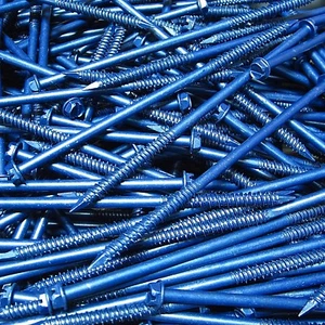(100) 1/4" X 6" Hex Washer Head Masonry Concrete Screw Tapcon Anchor Blue - Picture 1 of 3