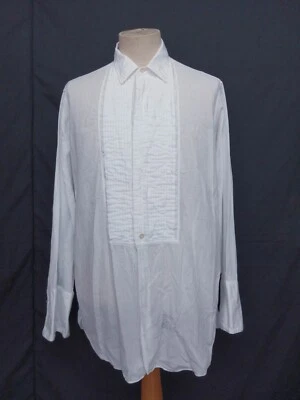 Camisa social masculina branca 16,5 - 33 vintage anos 30 e 40 Arrow Mitoga smoking sanforizado 16,5 - Imagem 1 de 4