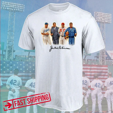 Jackie Robinson #42 75th Anniversary Legend MLB T-shirt All Size Cover