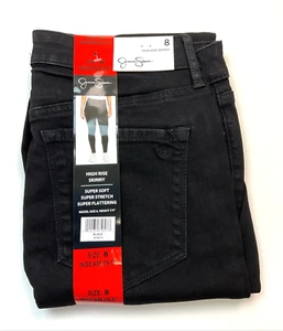 Jessica Simpson Women's High Rise Skinny Super Stretch Jeans, Black, Size 8 - Picture 1 of 6