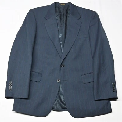 De Colección Oscar de la Renta 42R Azul 100% Lana Hombre Traje Chaqueta Abrigo Deportivo Blazer Foto 1 de 4