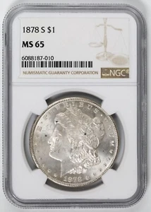 1878-S $1 Morgan Dollar NGC MS65 - Picture 1 of 4