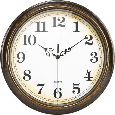 Wall Clock Battery Operated Silent Non-Ticking Vintage Wall Clock for LivingRoom - Image 1 of 4