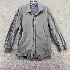 Vince Camuto Men’s  Short Sleeve Button Down Shirt - Size 16 1/2 32/33 Gray - Picture 1 of 10
