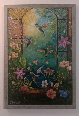 Ölbild auf Leinwand, 60X90cm, Hand gemalt, Landschaft - Bild 1 von 3