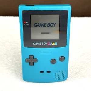 1998 Nintendo Game Boy Color Handheld Video Game CGB-001 Teal Blue WORKS/READ! - Bild 1 von 15