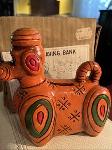 Vintage 60er Jahre PUDEL Coin Bank Chalkware in Original Box mit Stopfen NOS - Bild 1 von 12