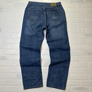 Denim Mens Jeans 33x32 Blue Light Wash True American Brand Baggy Chaps - Picture 1 of 15