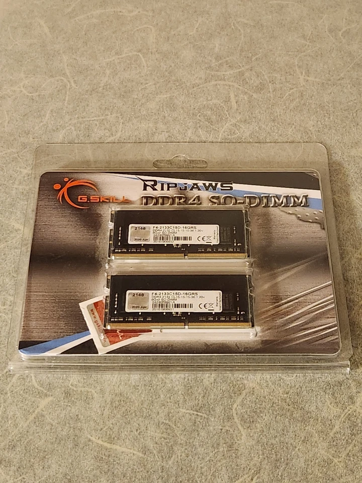 G.SKILL Ripjaws 16GB (2 x 8GB) DDR4-2666 Laptop Memory (F4-2666C19D-16GRS) - Image 1 of 3