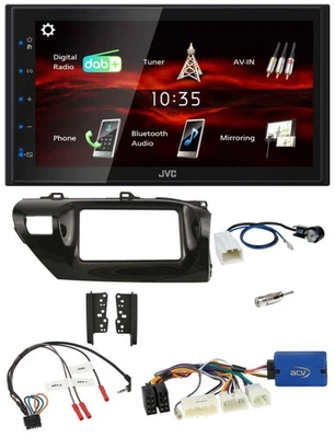 JVC USB Bluetooth Lenkrad DAB 2DIN Autoradio für Toyota Hilux 2015-2020 - Bild 1 von 4