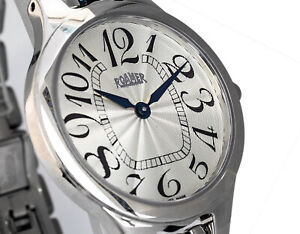 Roamer Ladies Designer Watch Swiss Made Stainless Face Silver Model 680 953