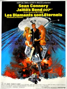 JAMES BOND 007 S Connery DIAMONDS ARE FOREVER 1971 FRENCH POSTER 24x32 Original - Picture 1 of 1