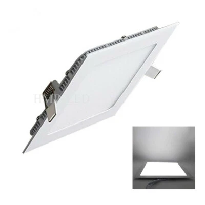 Iluminación empotrada cuadrada 6 pulgadas 8 panel de techo plano delgado accesorio no regulable Foto 1 de 4