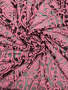 New Burnout Velvet Sofia Design 2-way Stretch 58/60” Sold By The YD. - Picture 1 of 12