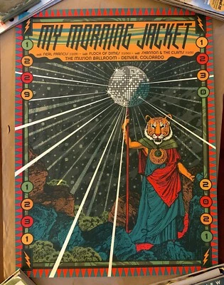 My Morning Jacket NYE Run 2021 Mission Ballroom By Justin Helton #117/500 Signed - Image 1 of 4