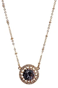Kristalle aus Swarovski Rund Halo Anhänger Halskette vergoldet Authentisch 7269t - Bild 1 von 10