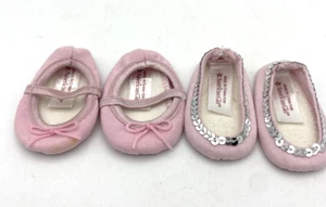 * Lot of 2 American Girl Replacement Shoes Ballet Pink Slippers Sequined READ - Picture 1 of 4
