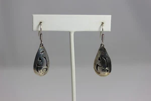 Hermosos pendientes de perforación de plata esterlina México Taxco TM-117 1,75"- 11059 - Imagen 1 de 5