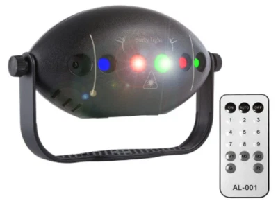 Stage DJ Laser Projector Disco Red Green Blue Strobe Lights USB Remote Control - Image 1 of 4