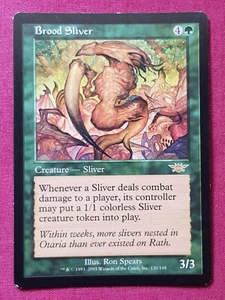 Magic The Gathering LEGIONS BROOD SLIVER green card MTG - Picture 1 of 2