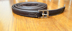 Beval, calfskin lined stirrup leathers, brown, 48” for saddle