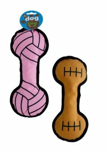 Football Sport Dog Toy - Nylon - Squeaker - fetch tug pull puppy squeaky tough - Picture 1 of 2