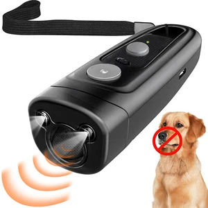 Ultrasonic Dog Anti-Bark Device 2in1 Rechargeable Barking Control Training Tool - Picture 1 of 12