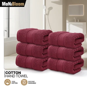 100% Cotton Ultra Soft 6 Pieces Hand Towels Set 16"x28" Highly Absorbent Towels - Picture 1 of 12