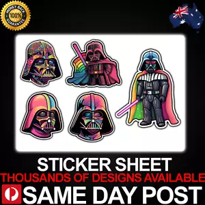 Calcomanía de vinilo RAINBOW DARTH VADER sable de luz barato Star Wars - Imagen 1 de 1