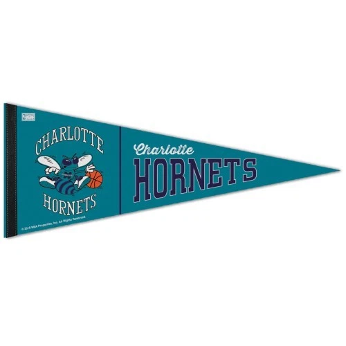 CHARLOTTE HORNETS HARDWOOD CLASSIC PREMIUM QUALITY PENNANT 12"X30" BANNER - Image 1 of 1