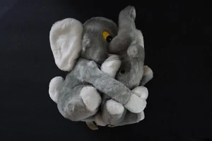 DE COLECCIÓN PELUCHE INTERPUR MADRE Y BEBÉ ELEFANTE 9" - Imagen 1 de 3