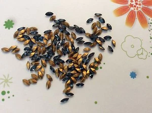 Swarovski #4200 Navette shape rhinestones MONTANA 4x2mm REPAIR CRAFT Pack of 12 - Picture 1 of 3